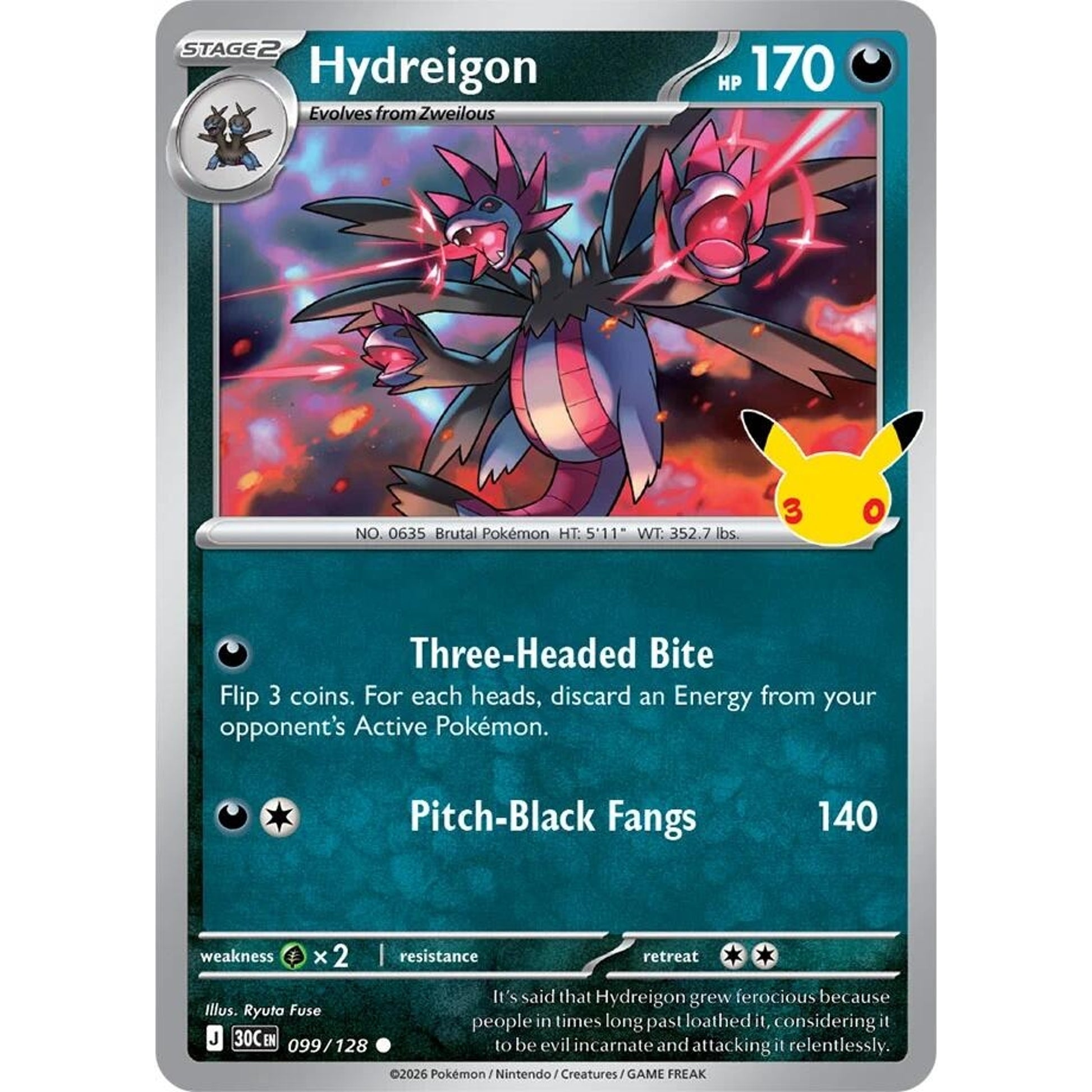 Image for Hydreigon (099/128) (30C) - Pokemon