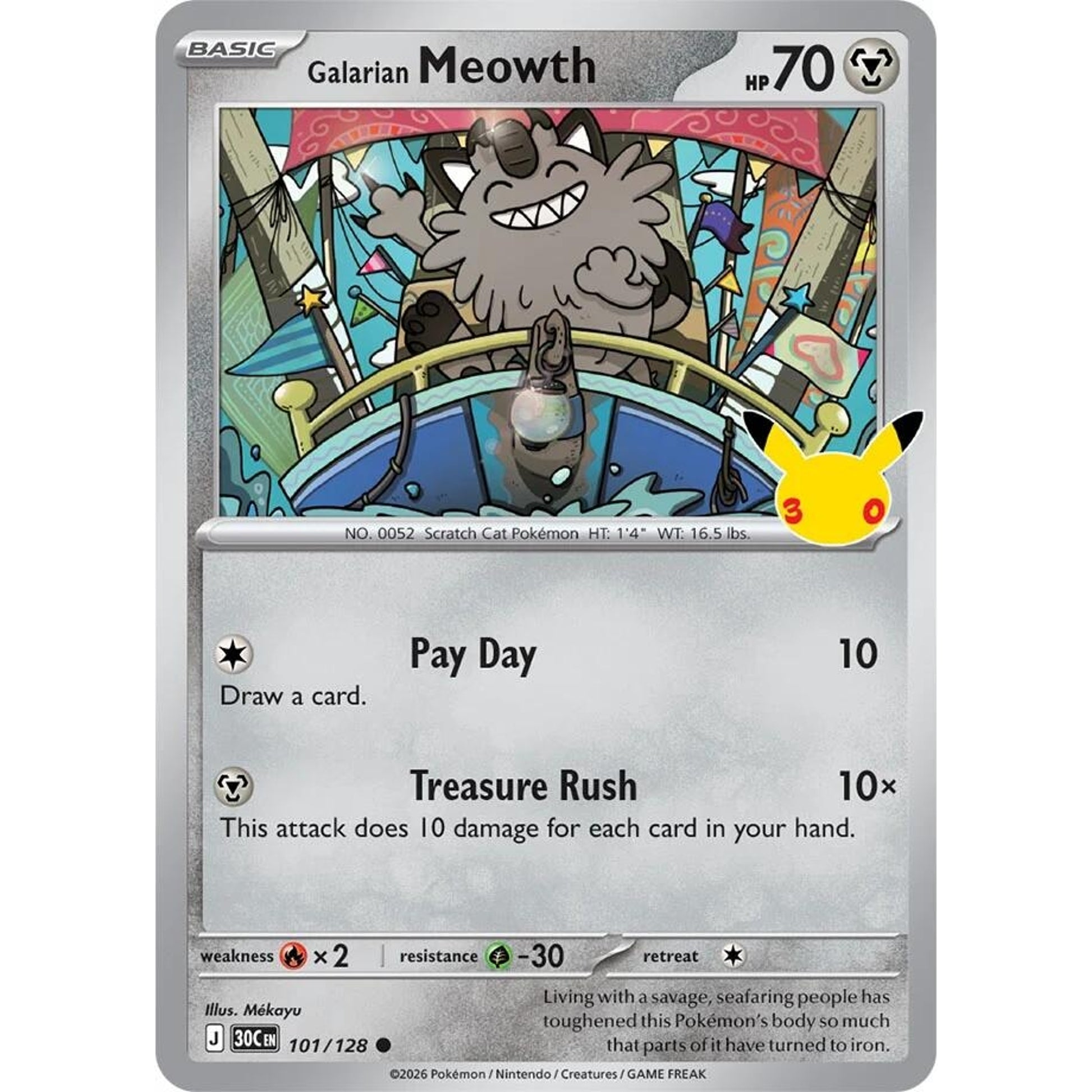 Image for Galarian Meowth (101/128) (30C) - Pokemon
