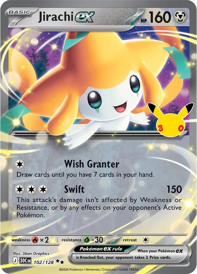 Image for Jirachi ex (102/128) (30C) - Pokemon