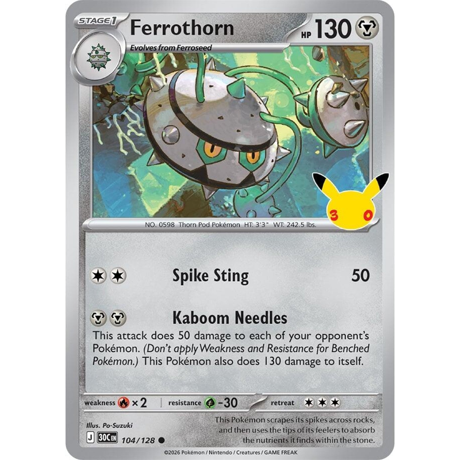 Image for Ferrothorn (104/128) (30C) - Pokemon
