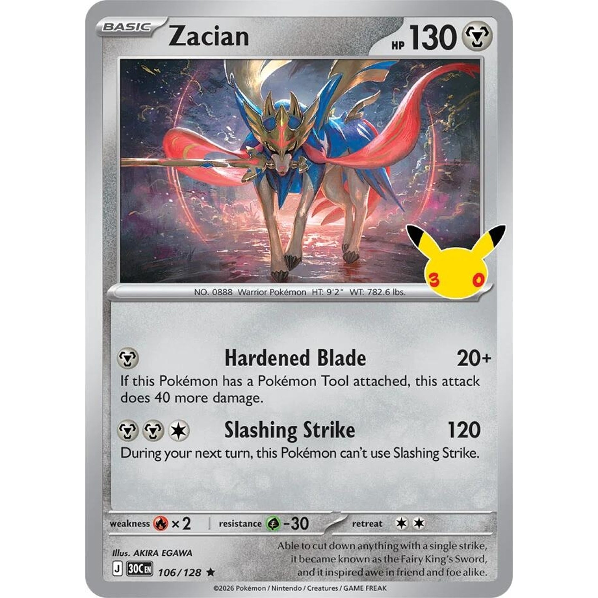 Image for Zacian (106/128) (30C) - Pokemon