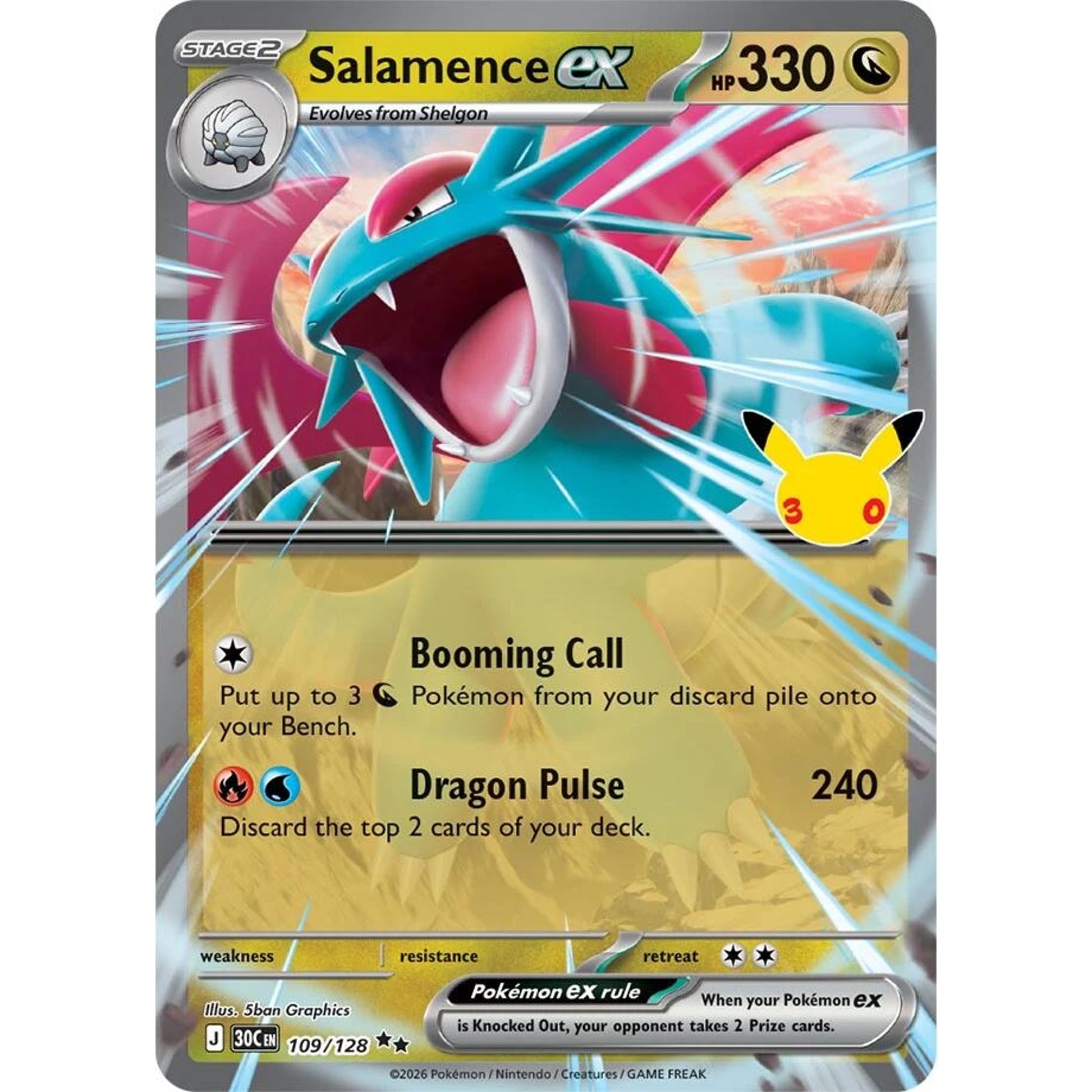 Image for Salamence ex (109/128) (30C) - Pokemon