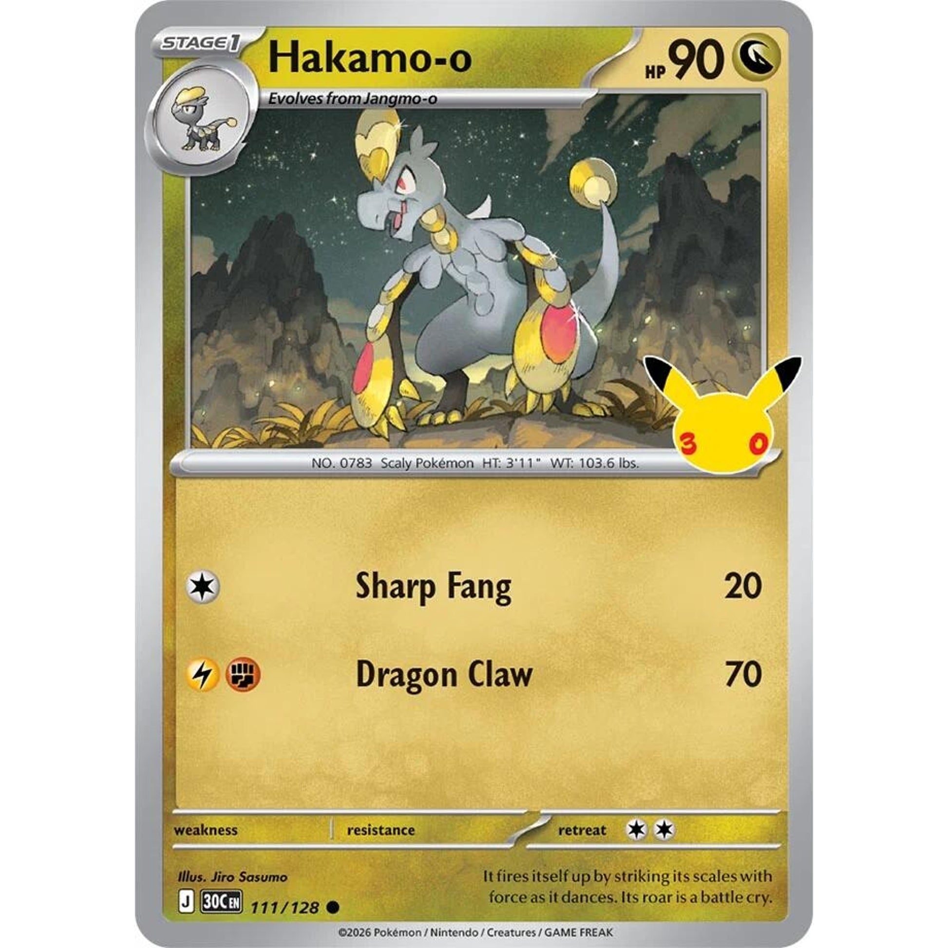 Image for Hakamo-o (111/128) (30C) - Pokemon