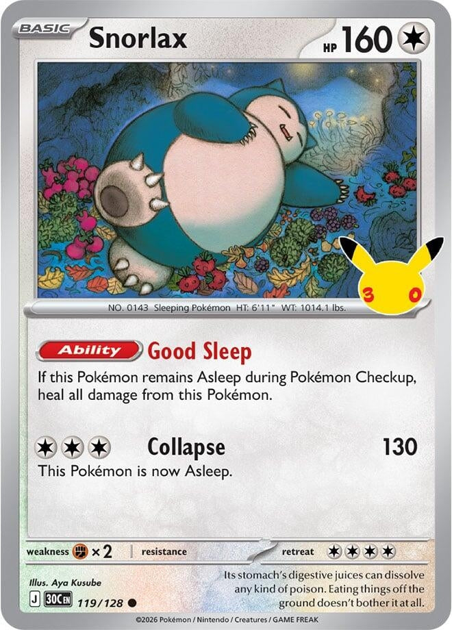 Image for Snorlax (119/128) (30C) - Pokemon