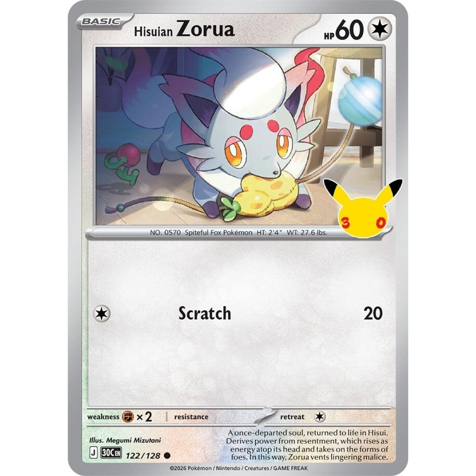 Image for Hisuian Zorua (122/128) (30C) - Pokemon