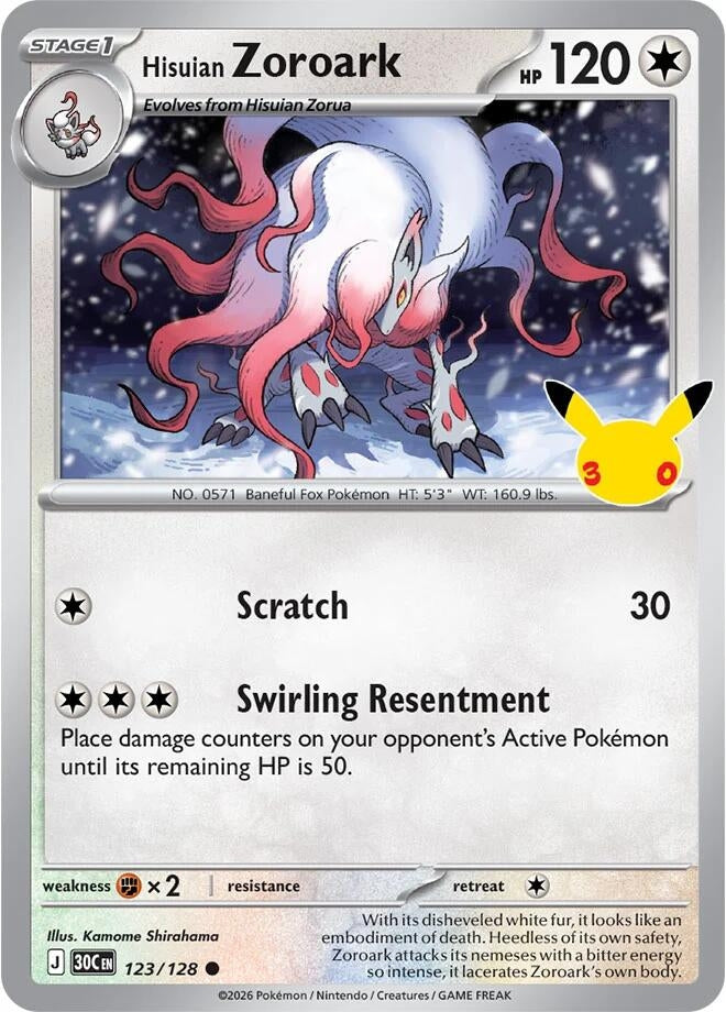 Image for Hisuian Zoroark (123/128) (30C) - Pokemon