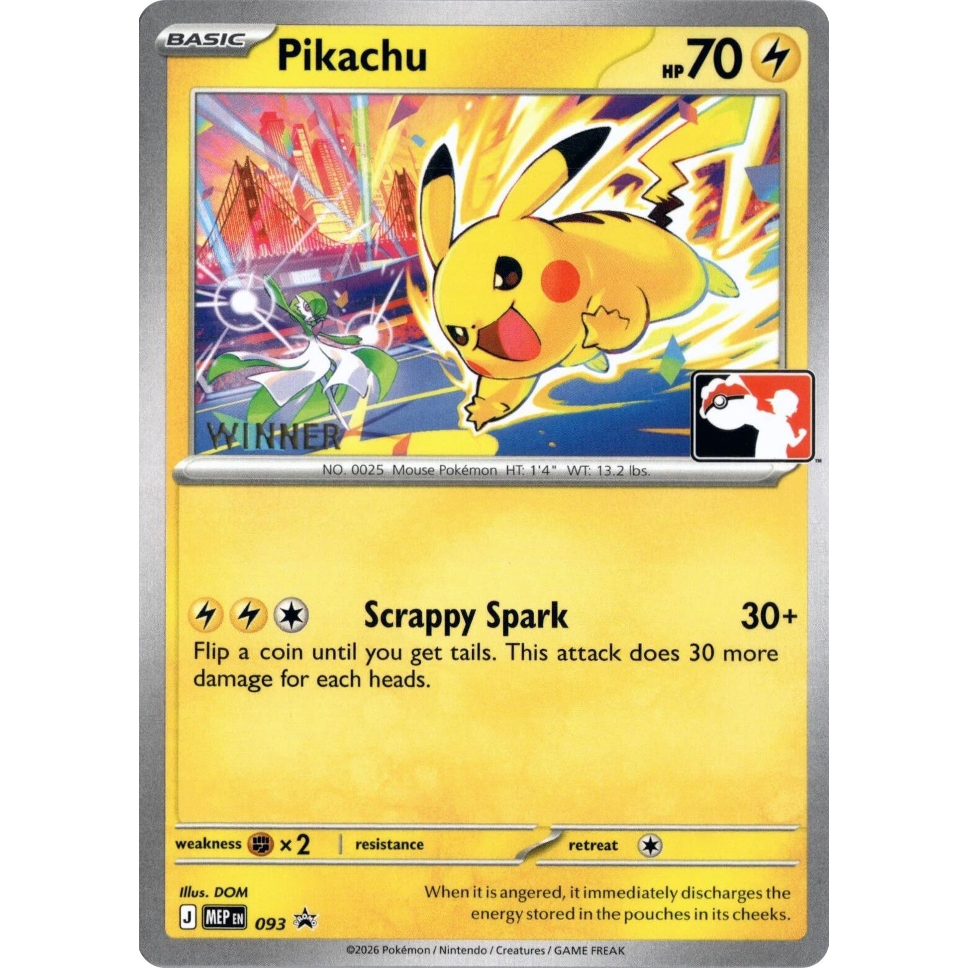 Image for Pikachu - 093 (Winner) (MEP) - Pokemon
