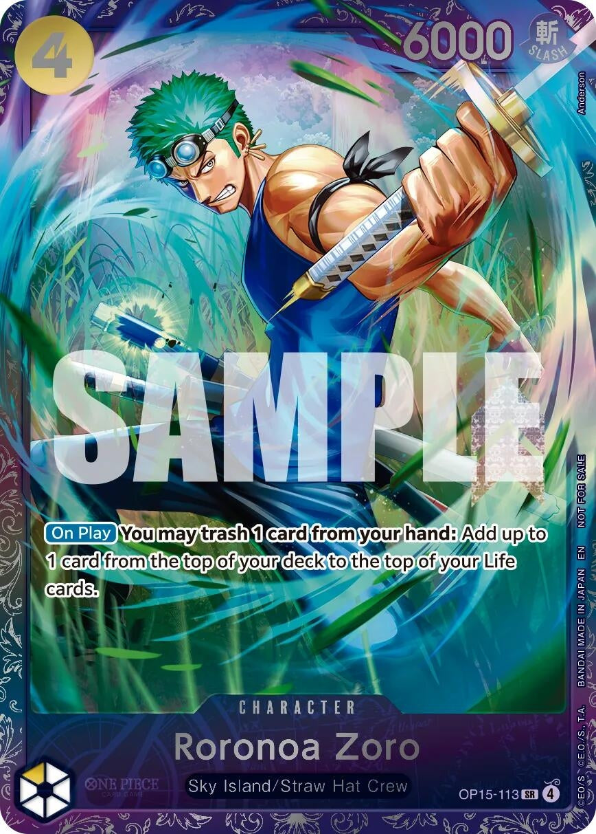 Image for Roronoa Zoro (Treasure Cup August 2026) (OP15-113) (OP-PR) - One Piece Card Game