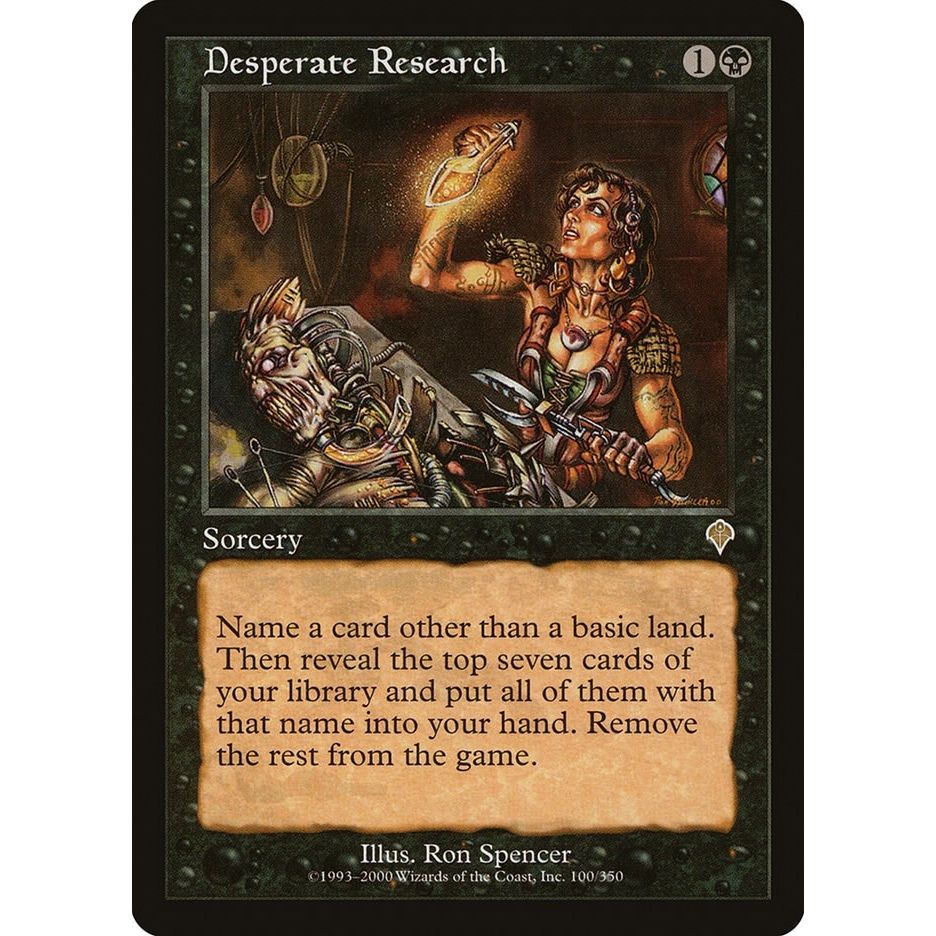 Image for Desperate Research (100) (INV) - Magic: The Gathering