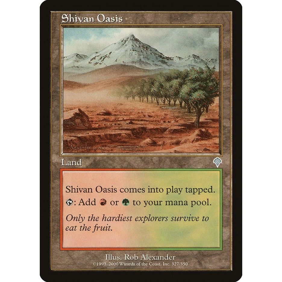 Image for Shivan Oasis (327) (INV) - Magic: The Gathering