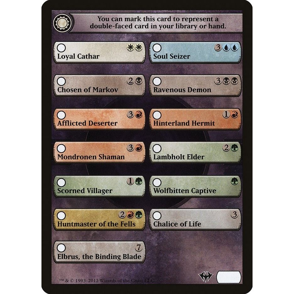 Image for Checklist Card - Dark Ascension (DKA) - Magic: The Gathering