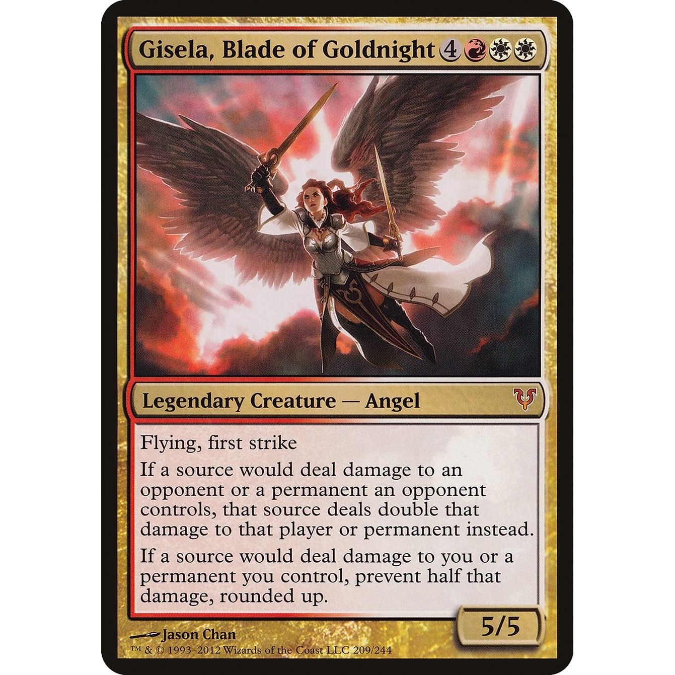 Image for Gisela, Blade of Goldnight (Avacyn Restored) (209) (OVER) - Magic: The Gathering