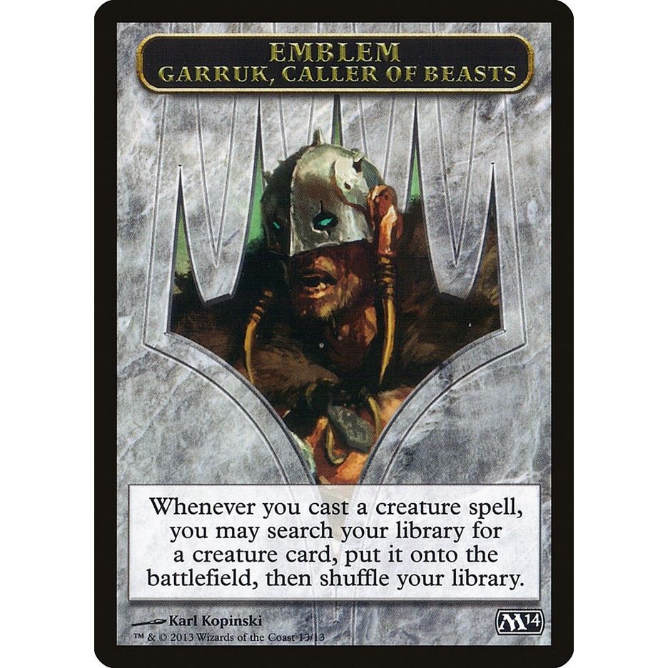 Image for Emblem - Garruk, Caller of Beasts (13) (M14) - Magic: The Gathering