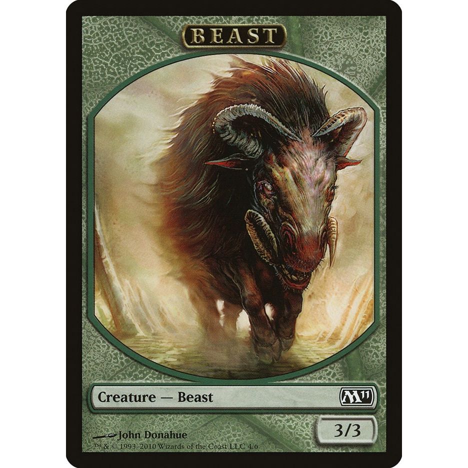 Image for Beast Token (4) (M11) - Magic: The Gathering