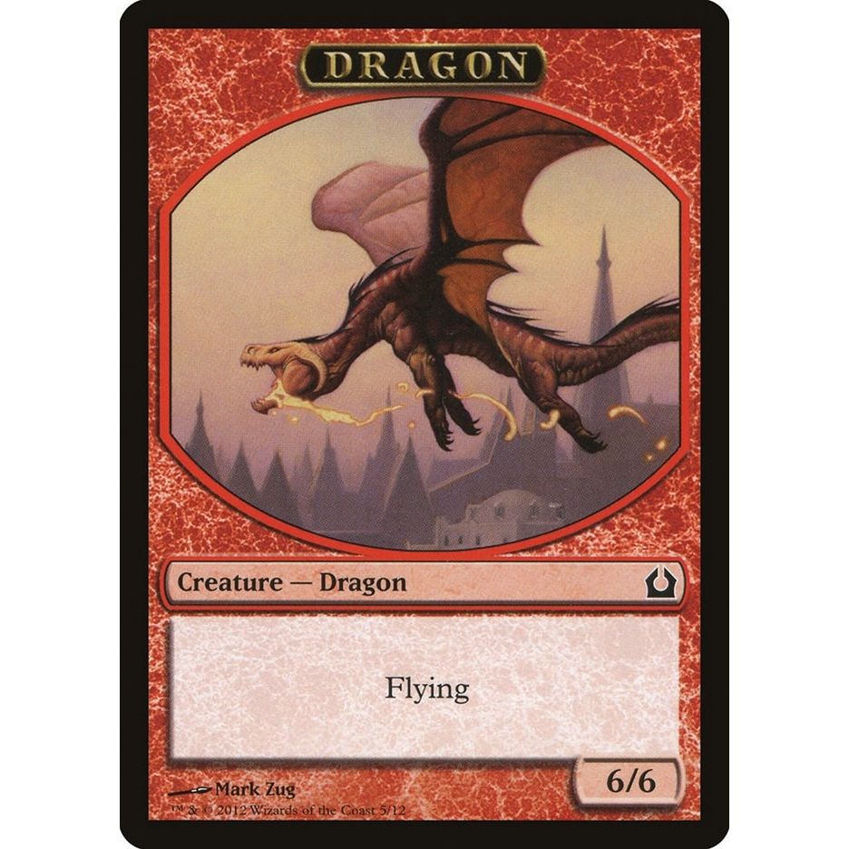 Image for Dragon Token (5) (RTR) - Magic: The Gathering