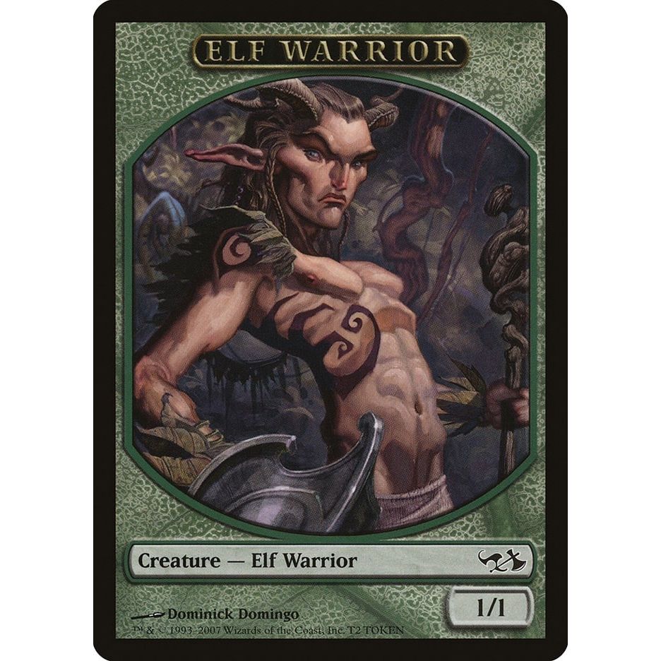 Image for Elf Warrior Token (T2) (EVG) - Magic: The Gathering
