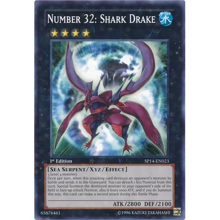 Image for Number 32: Shark Drake (Starfoil) (SP14-EN023) (SP14) - YuGiOh