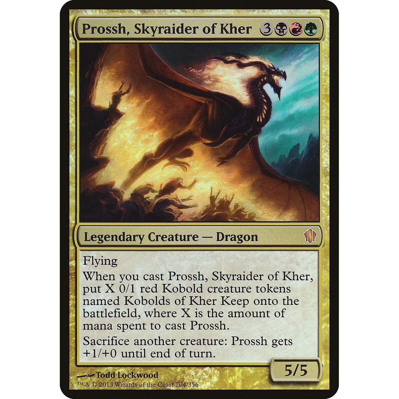 Image for Prossh, Skyraider of Kher (Commander 2013) (204) (OVER) - Magic: The Gathering
