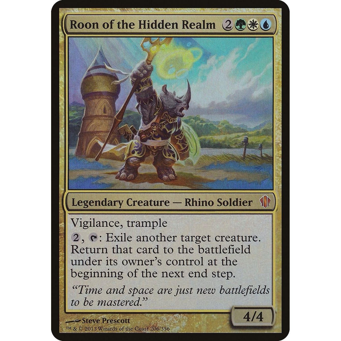 Image for Roon of the Hidden Realm (Commander 2013) (206) (OVER) - Magic: The Gathering