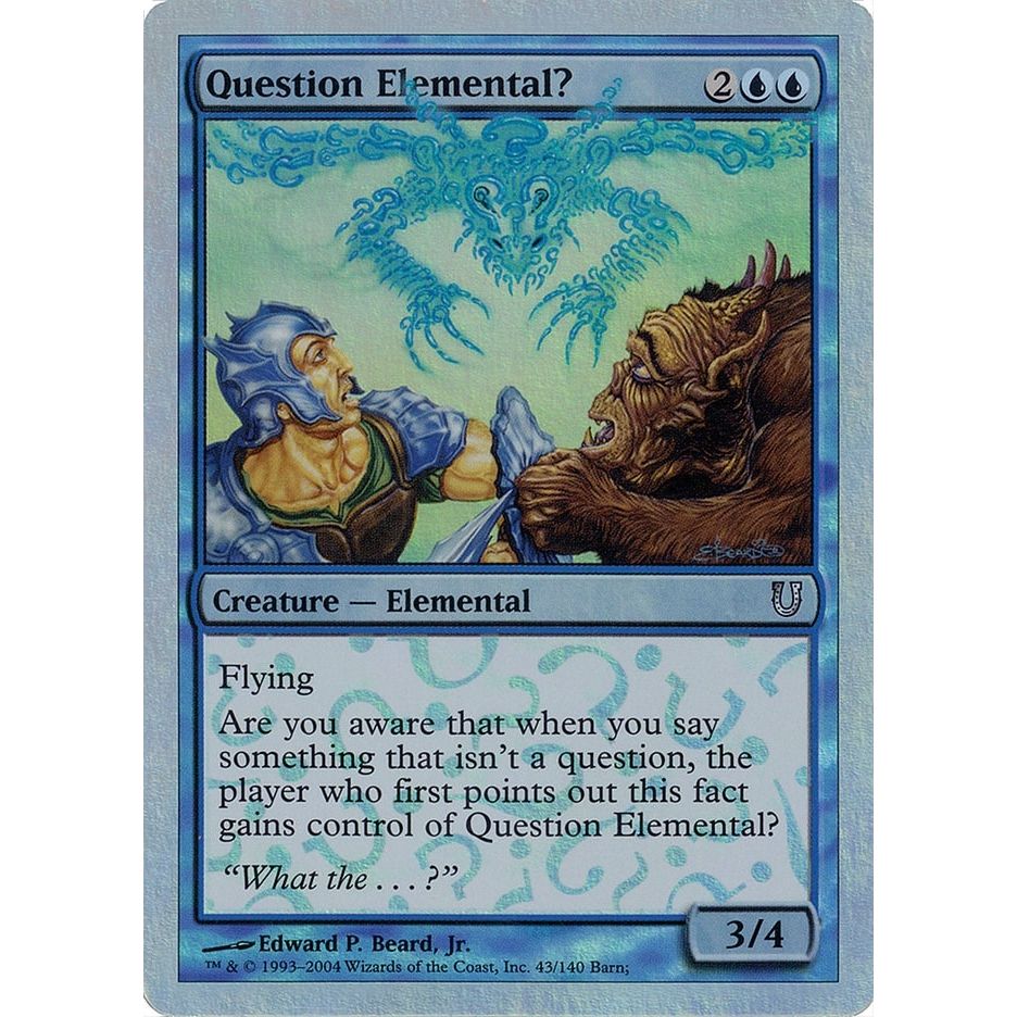 Image for Question Elemental? (Alternate Foil) (43) (UNH) - Magic: The Gathering