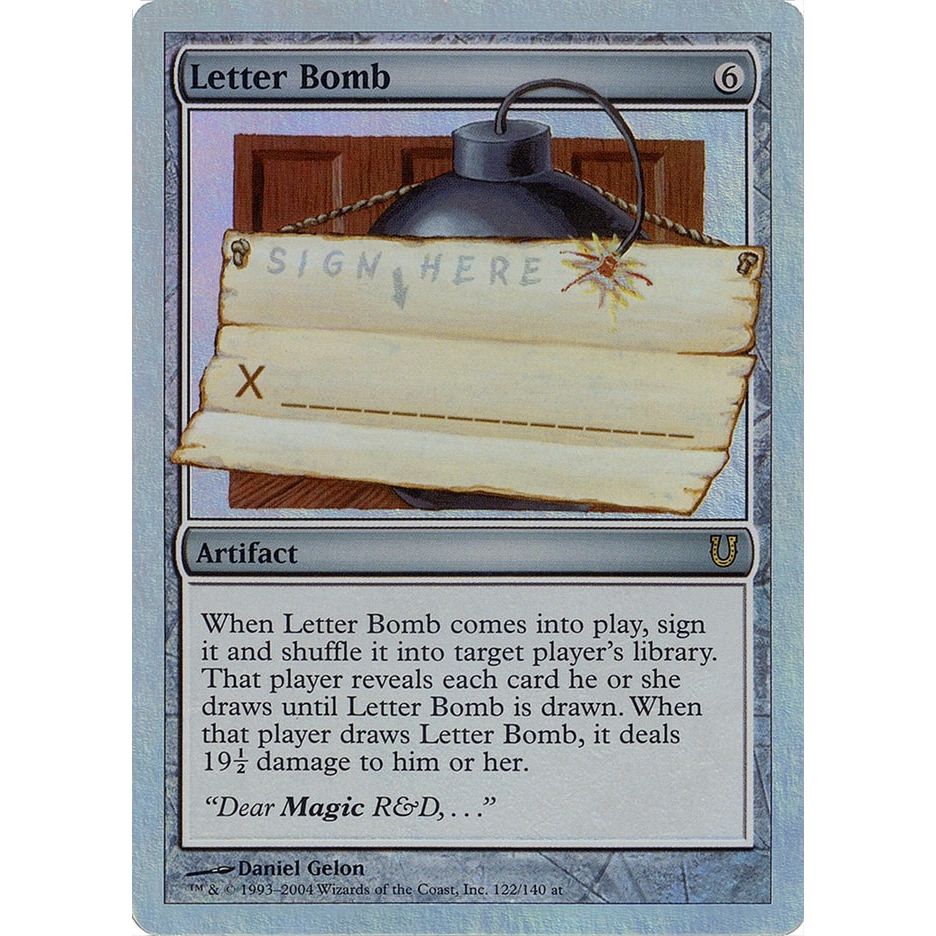 Image for Letter Bomb (Alternate Foil) (122) (UNH) - Magic: The Gathering