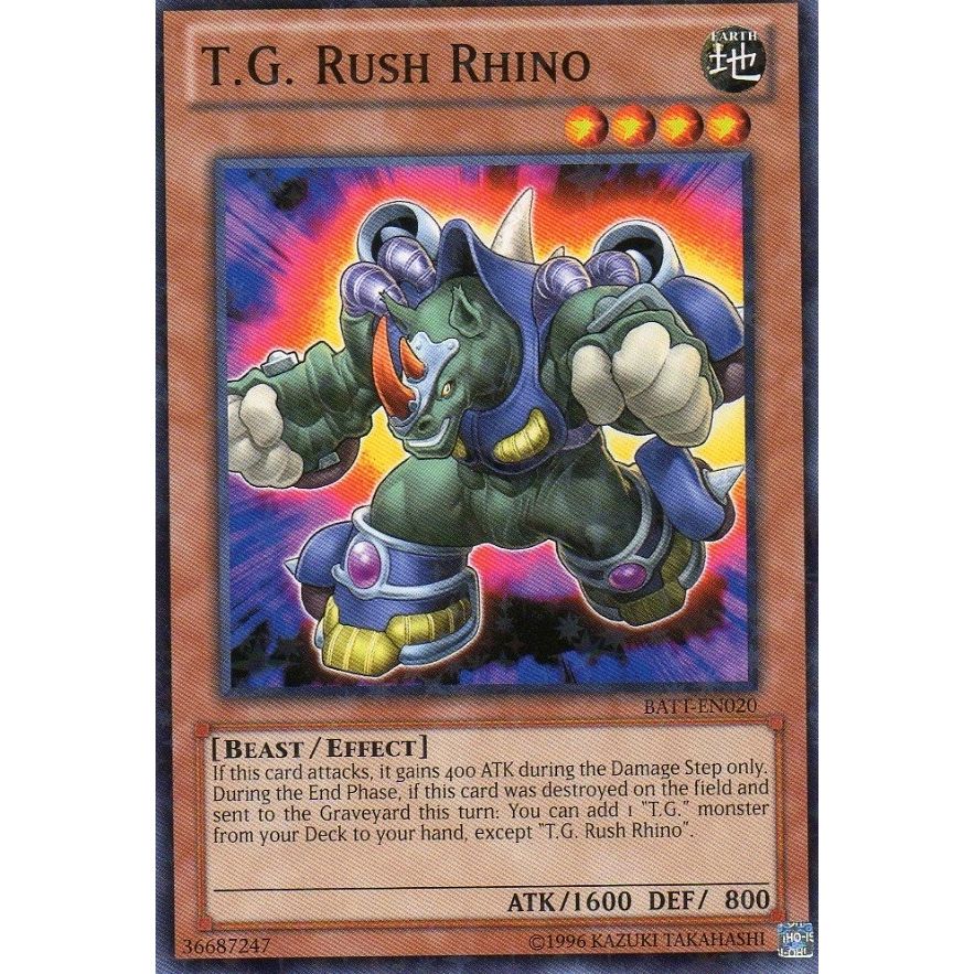 Image for T.G. Rush Rhino (Starfoil) (BATT-EN020) (BATT) - YuGiOh