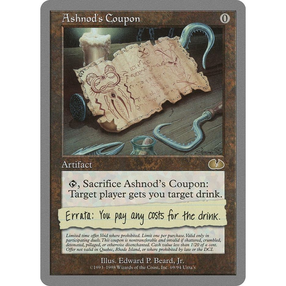 Image for Ashnod's Coupon (69) (UGL) - Magic: The Gathering