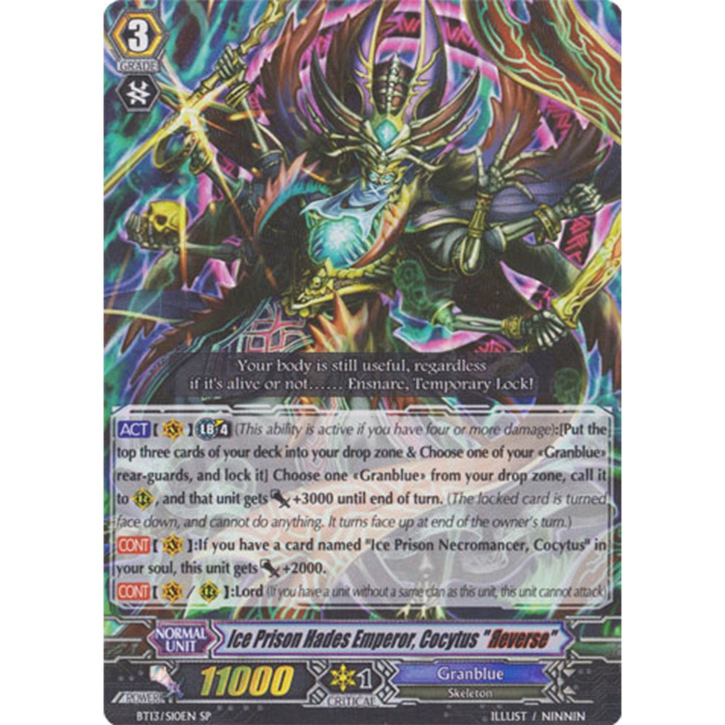 Image for Ice Prison Hades Emperor, Cocytus "Reverse" (SP) (BT13/S10EN) (BT13) - Cardfight Vanguard