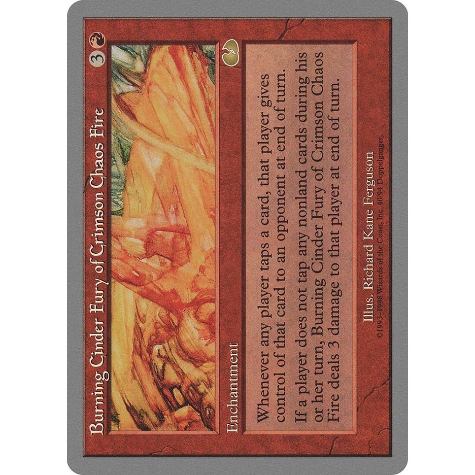 Image for Burning Cinder Fury of Crimson Chaos Fire (40) (UGL) - Magic: The Gathering