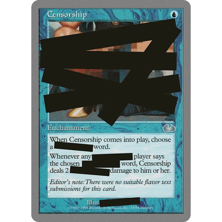 Image for Censorship (15) (UGL) - Magic: The Gathering