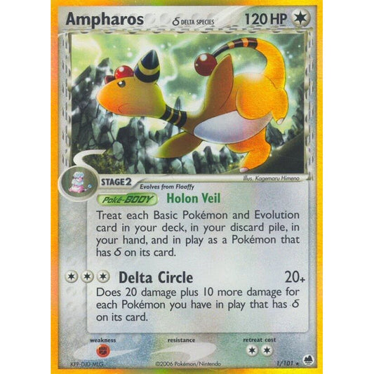 Image for Ampharos (Delta Species) (1/101) (DF) - Pokemon