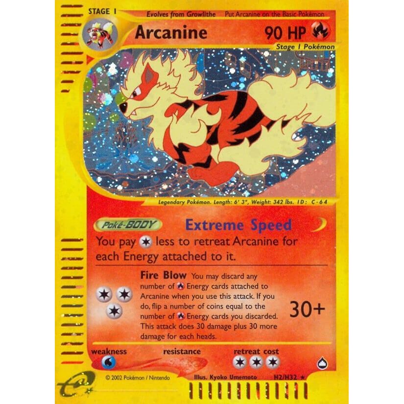 Image for Arcanine (H2) (H02/H32) (AQ) - Pokemon
