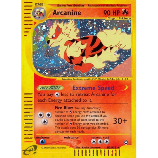 Image for Arcanine (H2) (H02/H32) (AQ) - Pokemon