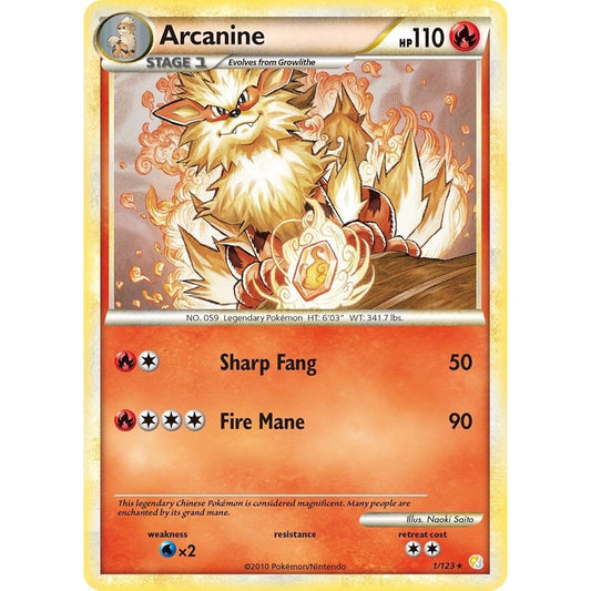 Image for Arcanine (1/123) (HS) - Pokemon