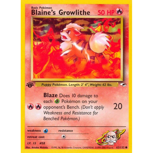 Image for Blaine's Growlithe (62) (062/132) (G1) - Pokemon
