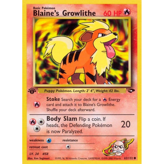 Image for Blaine's Growlithe (062/132) (G2) - Pokemon