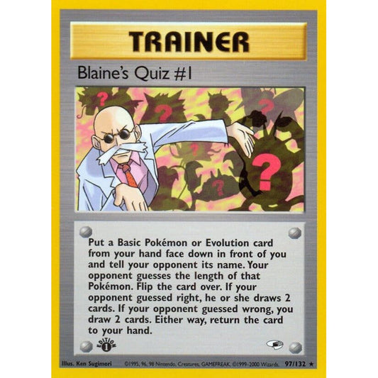 Image for Blaine's Quiz #1 (097/132) (G1) - Pokemon