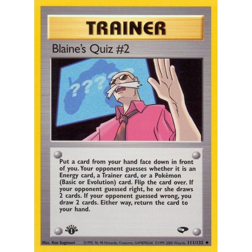Image for Blaine's Quiz #2 (111/132) (G2) - Pokemon