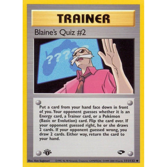 Image for Blaine's Quiz #2 (111/132) (G2) - Pokemon