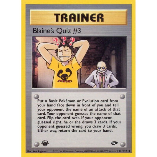 Image for Blaine's Quiz #3 (112/132) (G2) - Pokemon