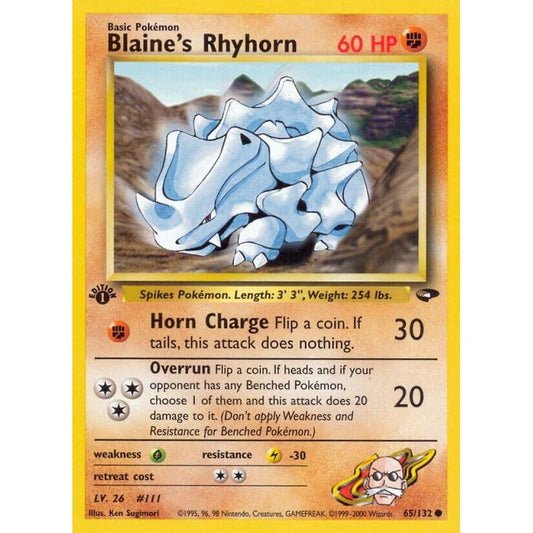 Image for Blaine's Rhyhorn (065/132) (G2) - Pokemon