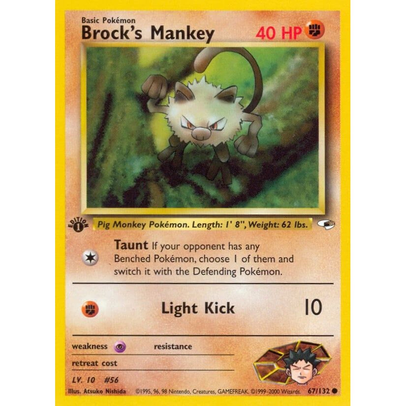 Image for Brock's Mankey (67) (067/132) (G1) - Pokemon