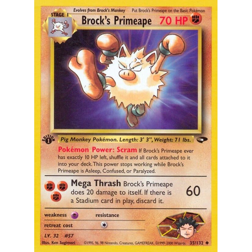 Image for Brock's Primeape (035/132) (G2) - Pokemon
