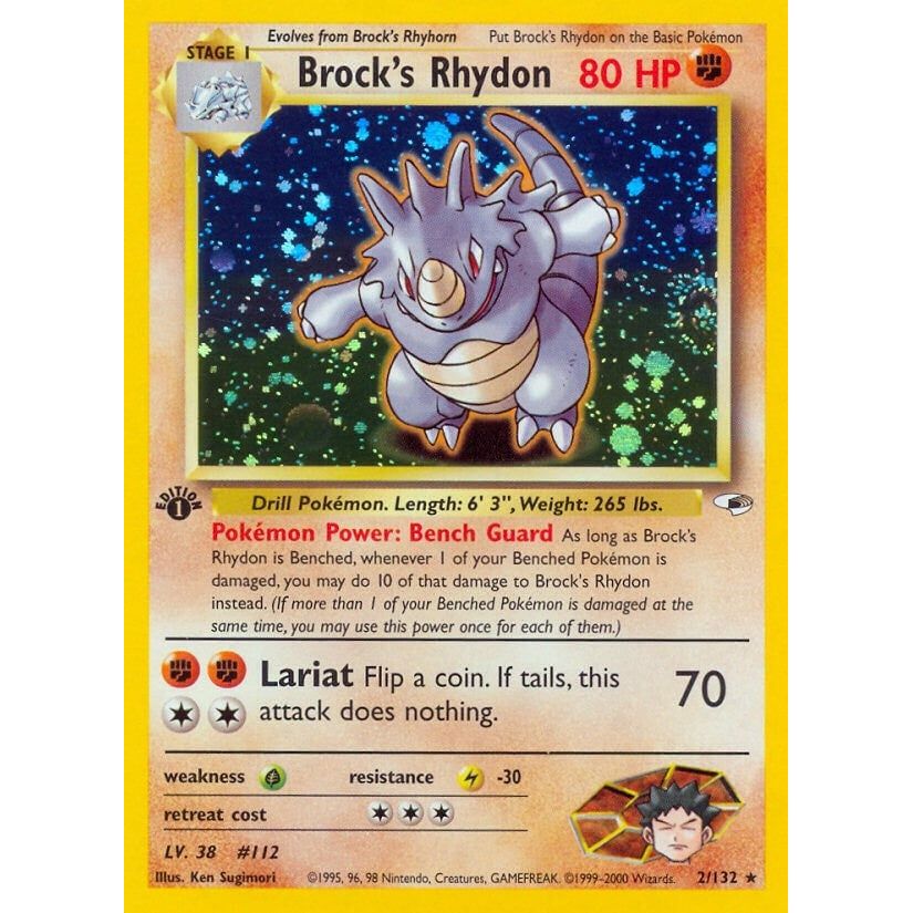 Image for Brock's Rhydon (002/132) (G1) - Pokemon