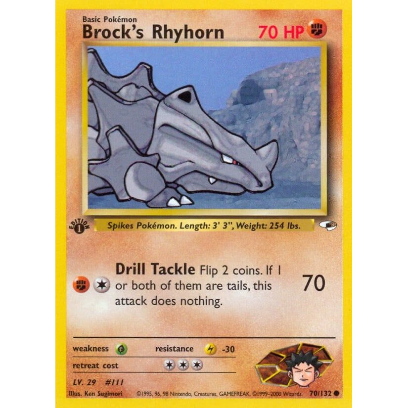 Image for Brock's Rhyhorn (70) (070/132) (G1) - Pokemon
