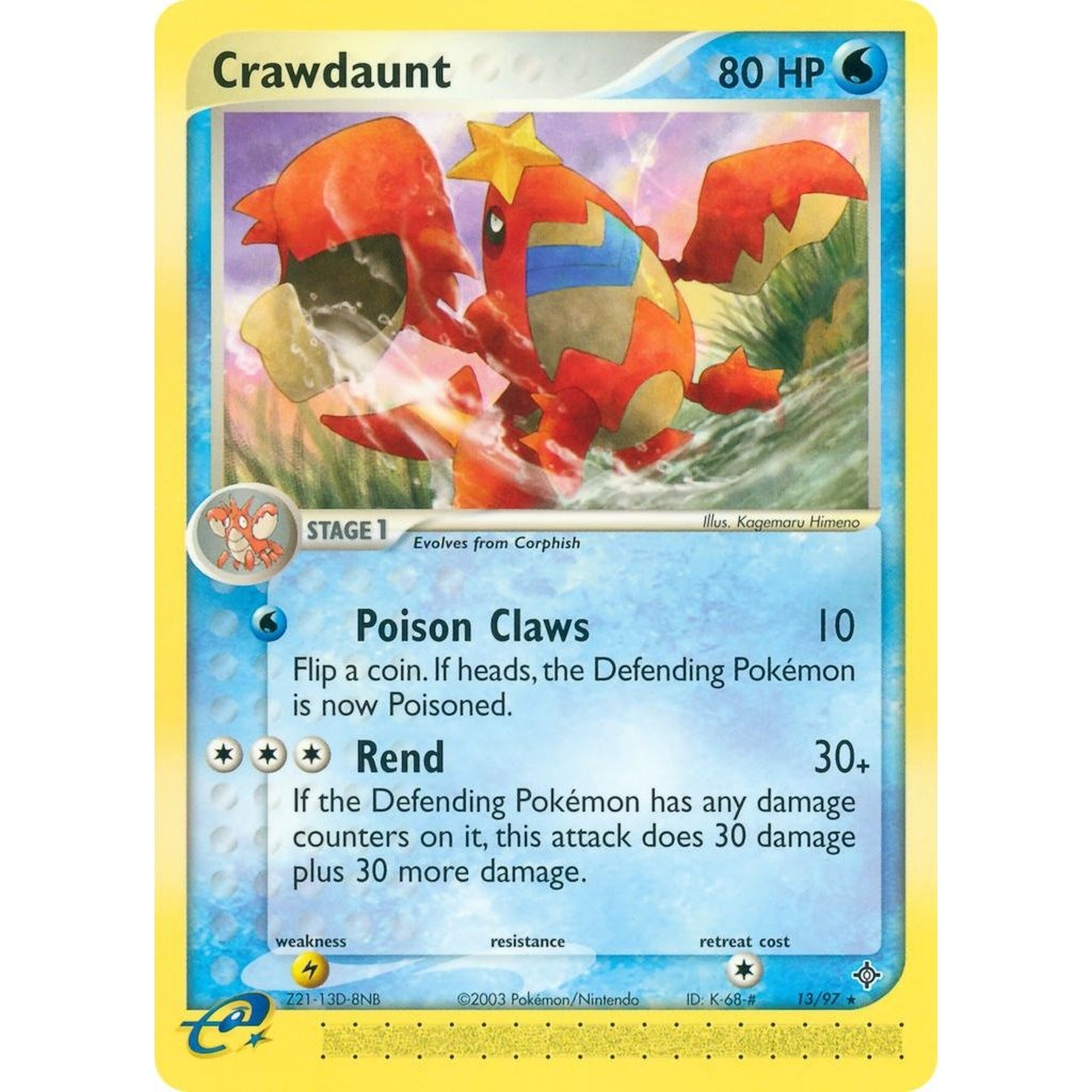 Image for Crawdaunt (13/97) (DR) - Pokemon