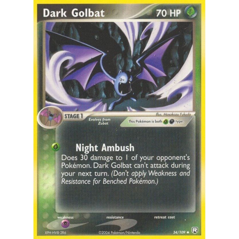 Image for Dark Golbat (34/109) (RR) - Pokemon
