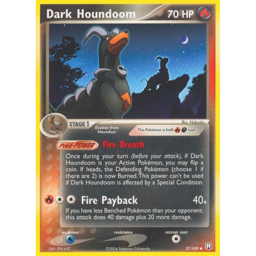Image for Dark Houndoom (37/109) (RR) - Pokemon