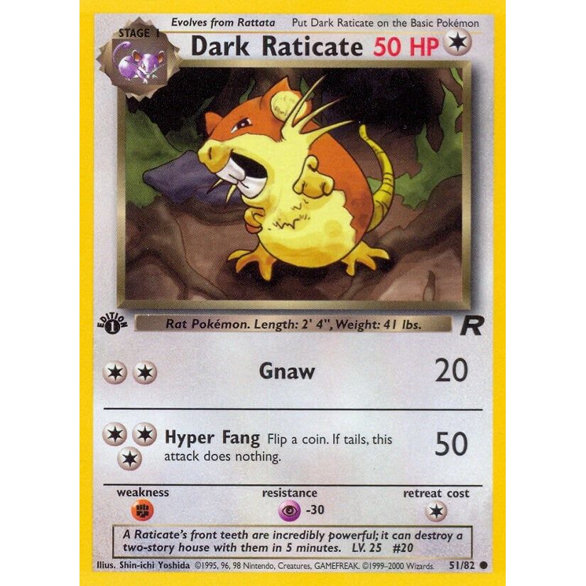 Image for Dark Raticate (51/82) (TR) - Pokemon