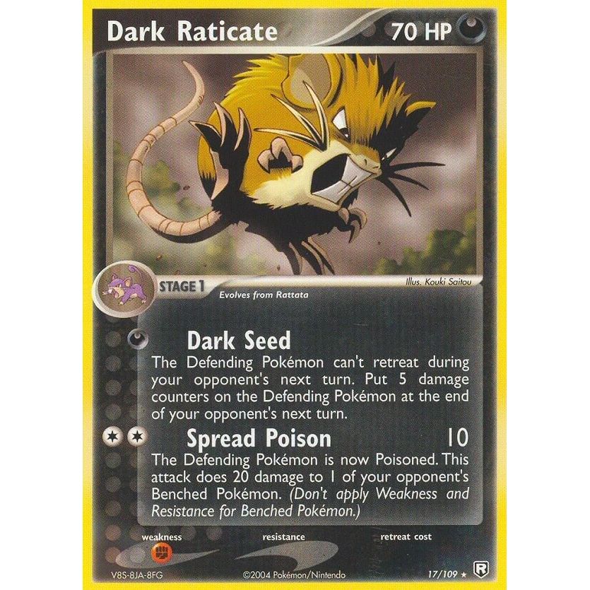 Image for Dark Raticate (17/109) (RR) - Pokemon